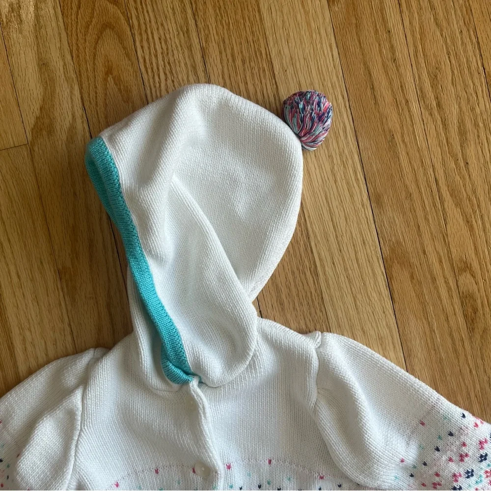 Gymboree Girls Size 2T  Cozy Fair Isle Sweater Cardigan Button Up 100% Cotton